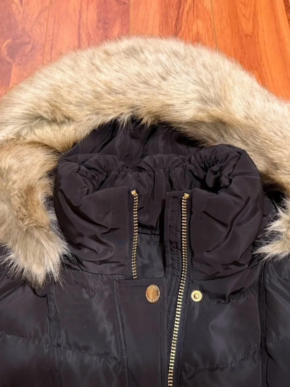 Michael Kors Down Jacket with Faux Fur Hood